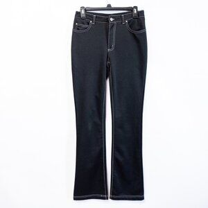 Vintage 90s Y2K Black Space Girlz Flare Boot Cut Pants size 7 Emo Goth Alt Girl
